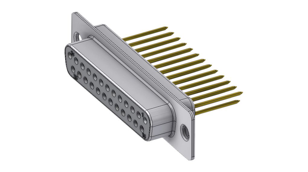 D-Sub Connector, Socket, DB-25, Wire Wrap